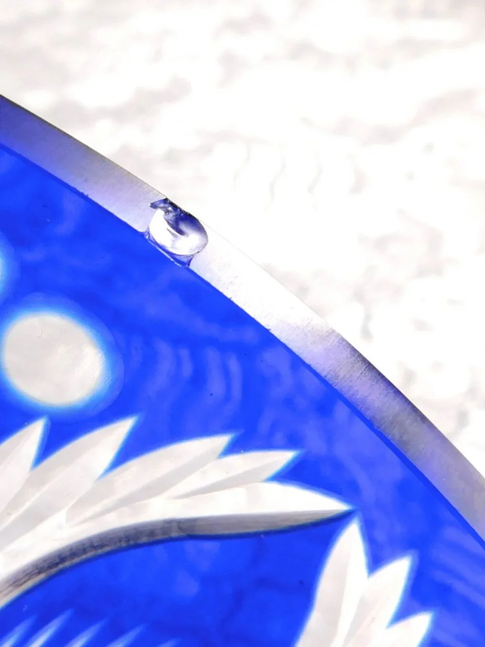 Blue Cut to Clear Bowl # 27380